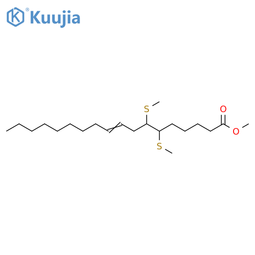 9-Octadecenoic acid, 6,7-bis(methylthio)-, methyl ester structure