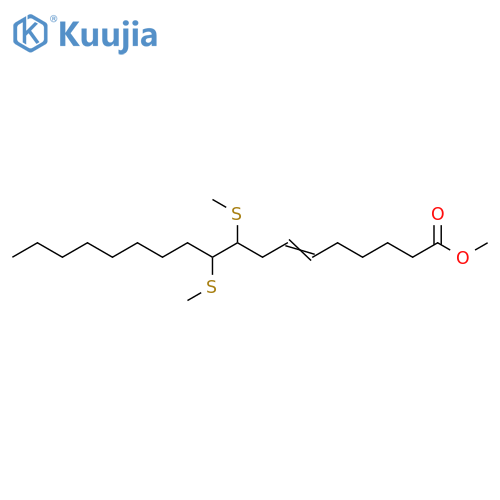 6-Octadecenoic acid, 9,10-bis(methylthio)-, methyl ester structure