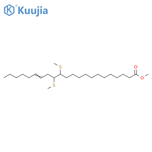 16-Docosenoic acid, 13,14-bis(methylthio)-, methyl ester structure