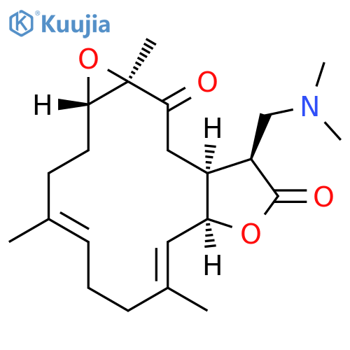 Oxireno[5,6]cyclotetradeca[1,2-b]furan-11,14(2H,12H)-dione,12-[(dimethylamino)methyl]-1a,3,6,7,9a,12a,13,14a-octahydro-4,8,14a-trimethyl-,(1aS,4E,8E,9aR,12S,12aS,14aR)- (9CI) structure