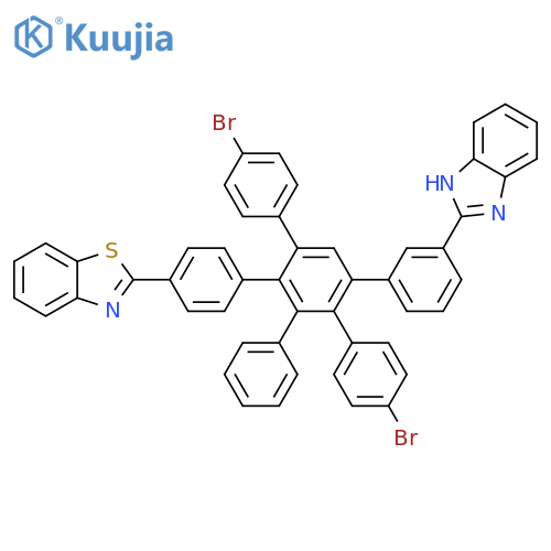 Benzothiazole,2-[4'-[3-(1H-benzimidazol-2-yl)phenyl]-4''-bromo-5'-(4-bromophenyl)-6'-phenyl[1,1':2',1''-terphenyl]-4-yl]- structure
