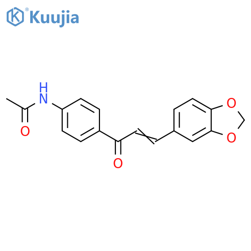 Acetamide, N-[4-[3-(1,3-benzodioxol-5-yl)-1-oxo-2-propenyl]phenyl]- structure