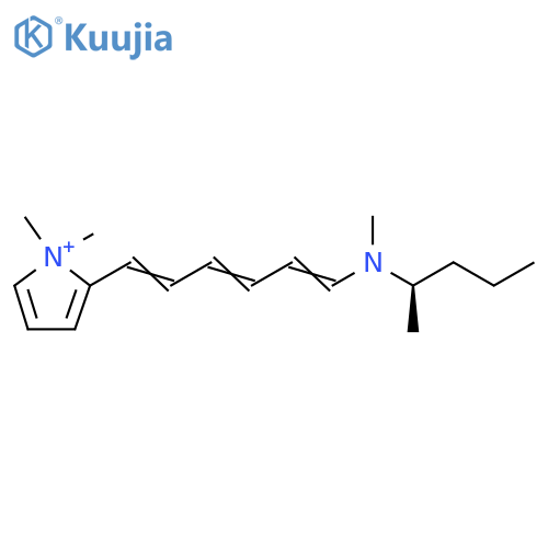 1H-Pyrrolium,1,1-dimethyl-2-[6-[methyl(1-methylbutyl)amino]-1,3,5-hexatrienyl]-, (R)- structure