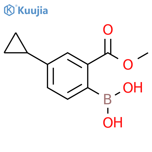 (4-cyclopropyl-2-(methoxycarbonyl)phenyl)boronic acid structure
