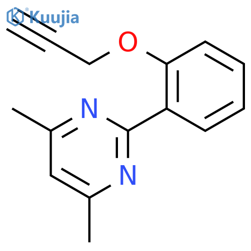 Pyrimidine, 4,6-dimethyl-2-[2-(2-propynyloxy)phenyl]- structure