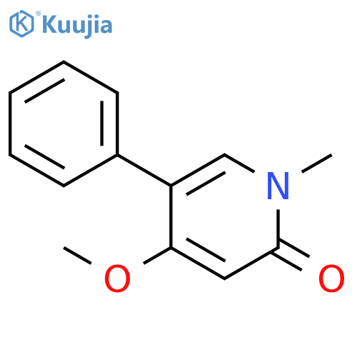 2(1H)-Pyridinone, 4-methoxy-1-methyl-5-phenyl- structure