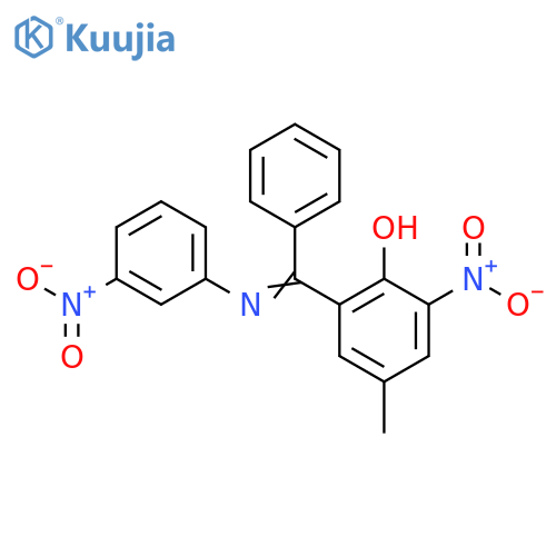 Phenol, 4-methyl-2-nitro-6-[[(3-nitrophenyl)imino]phenylmethyl]- structure