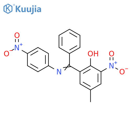 Phenol, 4-methyl-2-nitro-6-[[(4-nitrophenyl)imino]phenylmethyl]- structure
