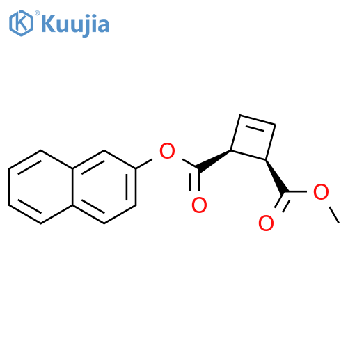 3-Cyclobutene-1,2-dicarboxylic acid, methyl 2-naphthalenyl ester, cis- structure