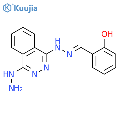 Benzaldehyde, 2-hydroxy-, 2-(4-hydrazinyl-1-phthalazinyl)hydrazone structure