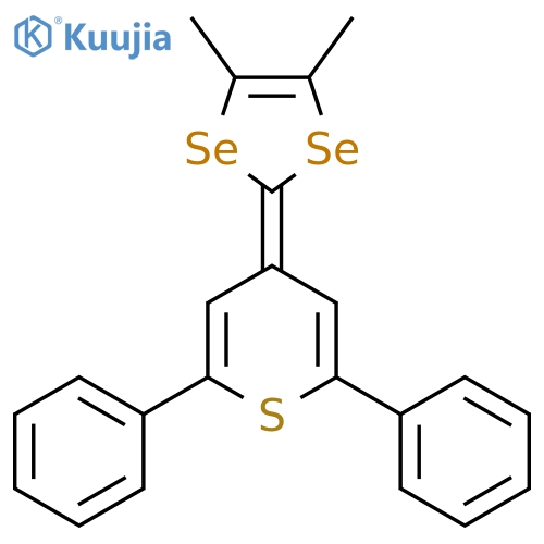 4H-Thiopyran, 4-(4,5-dimethyl-1,3-diselenol-2-ylidene)-2,6-diphenyl- structure