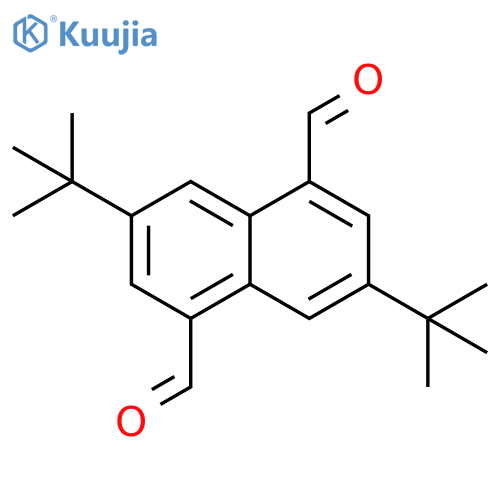 1,5-Naphthalenedicarboxaldehyde, 3,7-bis(1,1-dimethylethyl)- structure