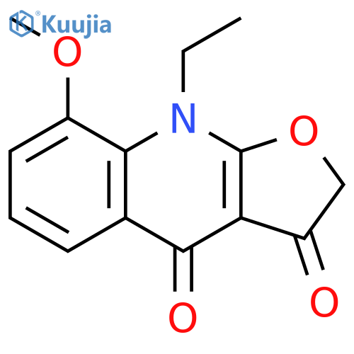 Furo[2,3-b]quinoline-3,4(2H,9H)-dione, 9-ethyl-8-methoxy- structure