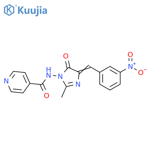4-Pyridinecarboxamide,N-[4,5-dihydro-2-methyl-4-[(3-nitrophenyl)methylene]-5-oxo-1H-imidazol-1-yl]- structure