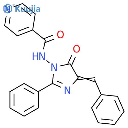 4-Pyridinecarboxamide,N-[4,5-dihydro-5-oxo-2-phenyl-4-(phenylmethylene)-1H-imidazol-1-yl]- structure