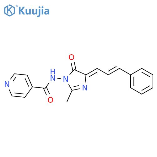 4-Pyridinecarboxamide,N-[4,5-dihydro-2-methyl-5-oxo-4-(3-phenyl-2-propenylidene)-1H-imidazol-1-yl]- structure