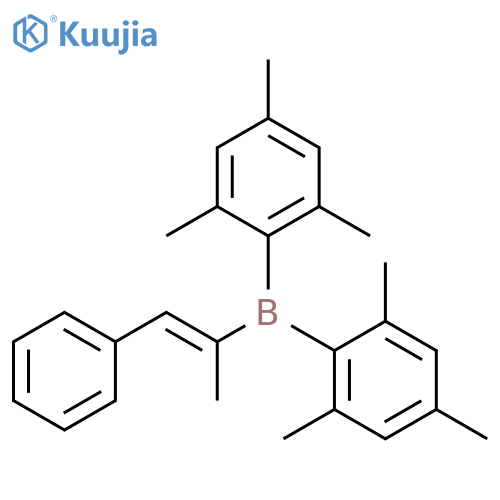 Borane, (1-methyl-2-phenylethenyl)bis(2,4,6-trimethylphenyl)-, (Z)- structure