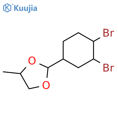 1,3-Dioxolane, 2-(3,4-dibromocyclohexyl)-4-methyl- structure