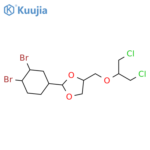 1,3-Dioxolane,4-[[2-chloro-1-(chloromethyl)ethoxy]methyl]-2-(3,4-dibromocyclohexyl)- structure
