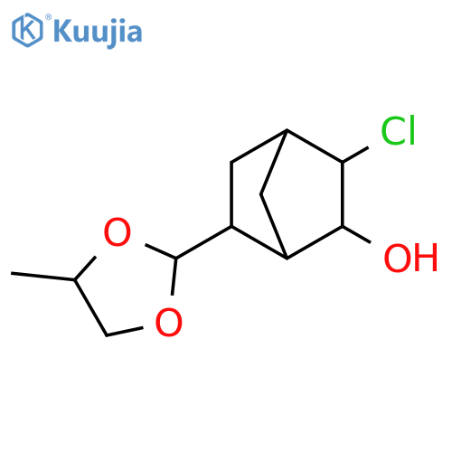 Bicyclo[2.2.1]heptan-2-ol, 3-chloro-6-(4-methyl-1,3-dioxolan-2-yl)- structure