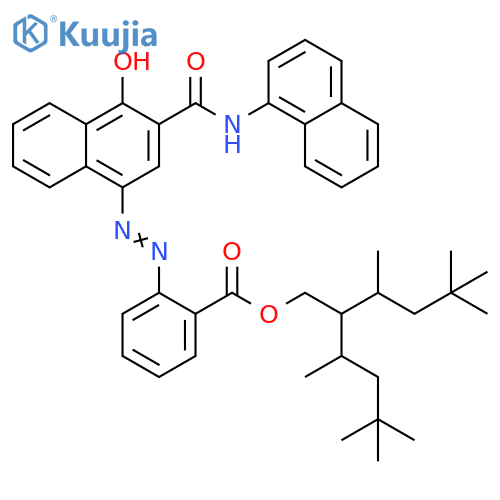 Benzoic acid,2-[[4-hydroxy-3-[(1-naphthalenylamino)carbonyl]-1-naphthalenyl]azo]-,3,5,5-trimethyl-2-(1,3,3-trimethylbutyl)hexyl ester structure