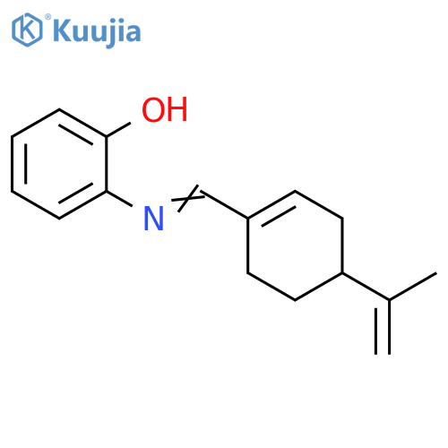 Phenol, 2-[[[4-(1-methylethenyl)-1-cyclohexen-1-yl]methylene]amino]- structure