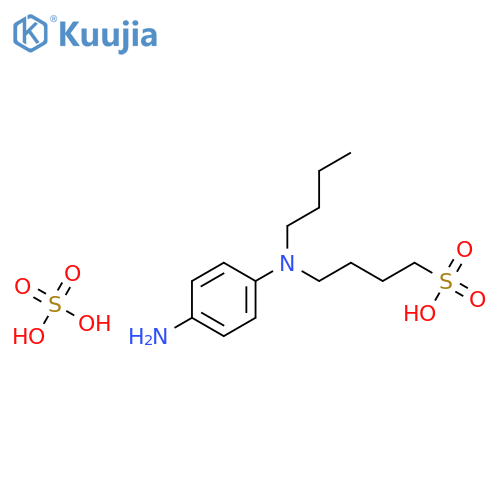 1-Butanesulfonic acid, 4-[(4-aminophenyl)butylamino]-, sulfate (2:1) structure