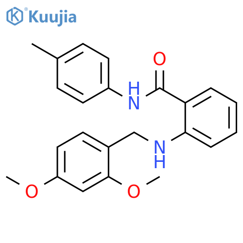 Benzamide,2-[[(2,4-dimethoxyphenyl)methyl]amino]-N-(4-methylphenyl)- structure