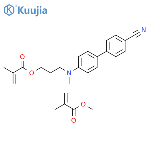 2-Propenoic acid, 2-methyl-, 3-[(4'-cyano[1,1'-biphenyl]-4-yl)methylamino]propyl ester, polymer with methyl 2-methyl-2-propenoate (9CI) structure