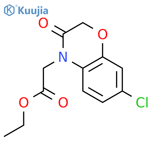 Ethyl 2-(7-chloro-3-oxo-2H-benzo[b][1,4]oxazin-4(3H)-yl)acetate structure