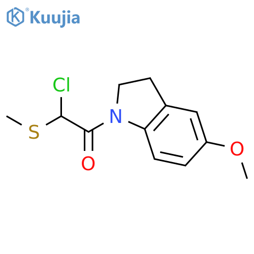 1H-Indole, 1-[chloro(methylthio)acetyl]-2,3-dihydro-5-methoxy-, (±)- structure