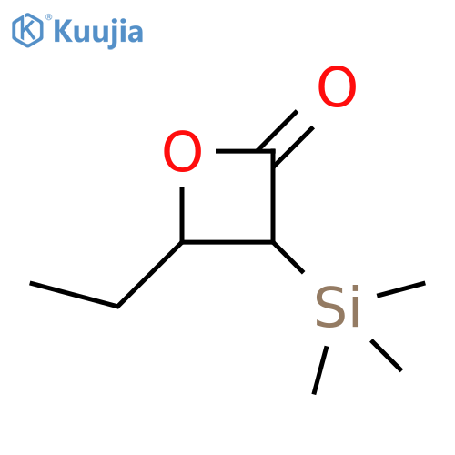 2-Oxetanone, 4-ethyl-3-(trimethylsilyl)- structure