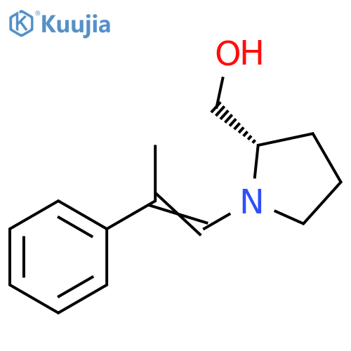 2-Pyrrolidinemethanol, 1-(2-phenyl-1-propenyl)-, (S)- structure