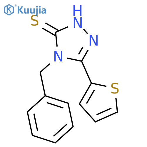 4-benzyl-5-(thiophen-2-yl)-4H-1,2,4-triazole-3-thiol structure