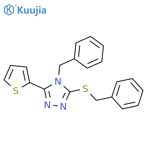 4-Benzyl-3-(benzylsulfanyl)-5-(thiophen-2-yl)-4H-1,2,4-triazole structure