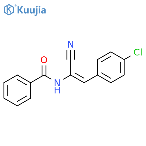 Benzamide, N-[2-(4-chlorophenyl)-1-cyanoethenyl]-, (E)- structure