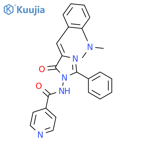 4-Pyridinecarboxamide,N-[4-[[(dimethylamino)phenyl]methylene]-4,5-dihydro-5-oxo-2-phenyl-1H-imidazol-1-yl]- structure