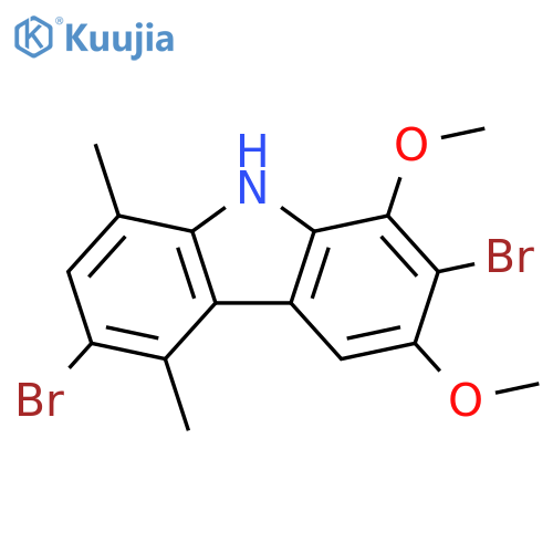 9H-Carbazole, 2,6-dibromo-1,3-dimethoxy-5,8-dimethyl- structure