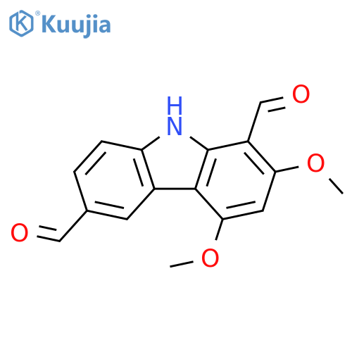 9H-Carbazole-1,6-dicarboxaldehyde, 2,4-dimethoxy- structure
