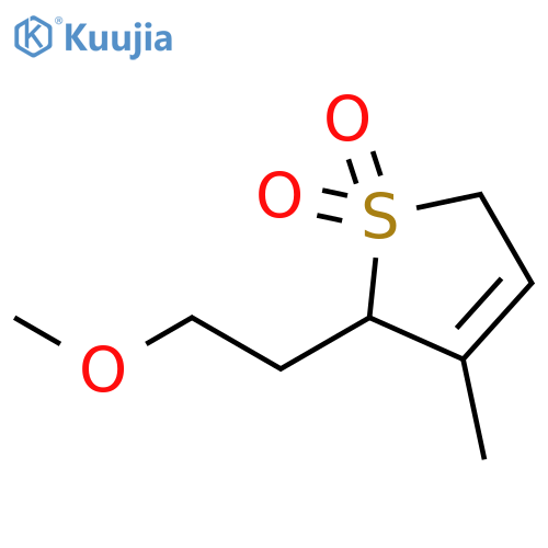 Thiophene, 2,5-dihydro-2-(2-methoxyethyl)-3-methyl-, 1,1-dioxide structure