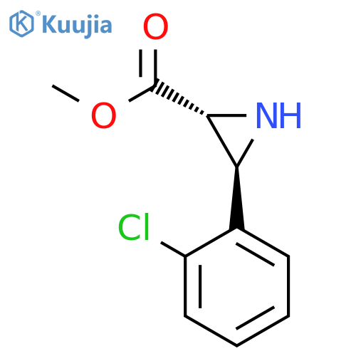 2-Aziridinecarboxylic acid, 3-(2-chlorophenyl)-, methyl ester, trans-(±)- structure