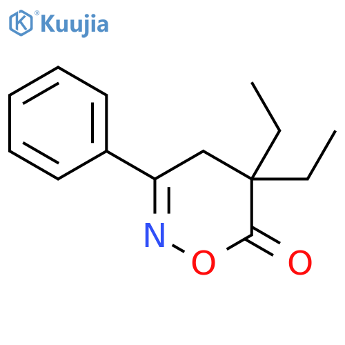 6H-1,2-Oxazin-6-one, 5,5-diethyl-4,5-dihydro-3-phenyl- structure