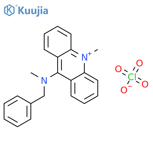 Acridinium, 10-methyl-9-[methyl(phenylmethyl)amino]-, perchlorate structure