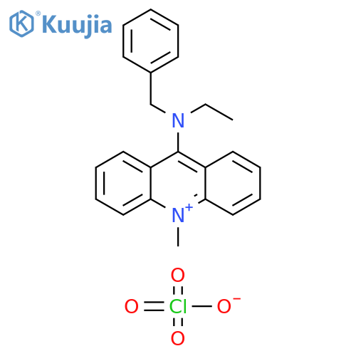 Acridinium, 9-[ethyl(phenylmethyl)amino]-10-methyl-, perchlorate structure