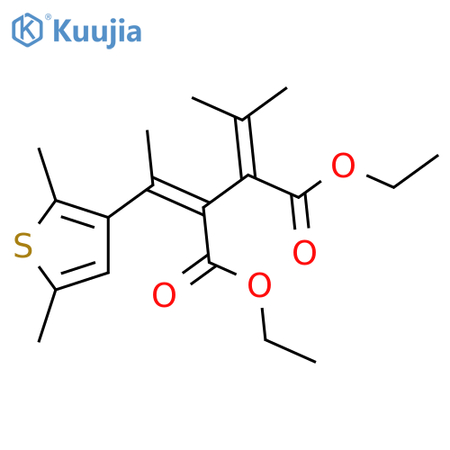 Butanedioic acid,[1-(2,5-dimethyl-3-thienyl)ethylidene](1-methylethylidene)-, diethyl ester structure