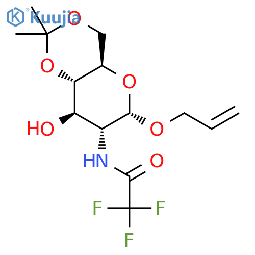Allyl 2-deoxy-4,6-O-isopropylidene-2-(trifluoroacetamido)-a-D-glucopyranoside structure