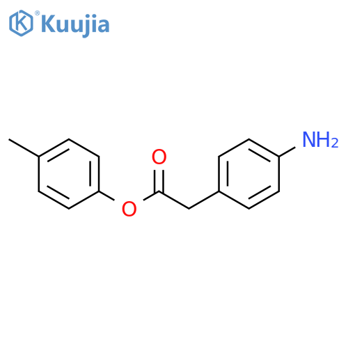Benzeneacetic acid, 4-amino-, 4-methylphenyl ester structure