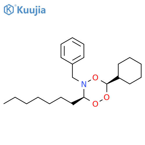 1,2,4,5-Trioxazine, 3-cyclohexyl-6-heptyldihydro-5-(phenylmethyl)-, cis- structure
