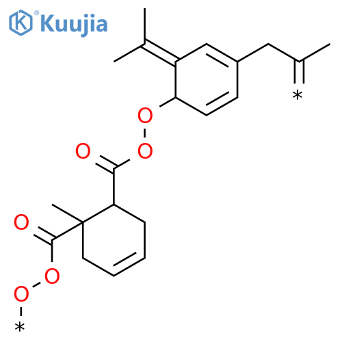 Poly[dioxycarbonyl(methyl-4-cyclohexene-1,2-diyl)carbonyldioxy(1-methylethylidene)-1,4-phenylene(1-methylethylidene)] structure