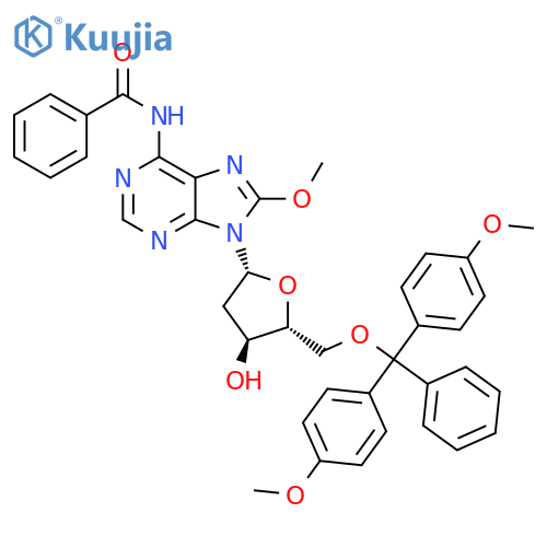 Adenosine,N-benzoyl-5'-O-[bis(4-methoxyphenyl)phenylmethyl]-2'-deoxy-8-methoxy- structure